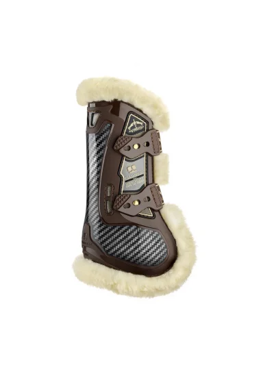 Guêtres antérieures de saut marron Carbon Gel Absolute Save the Sheep - Veredus