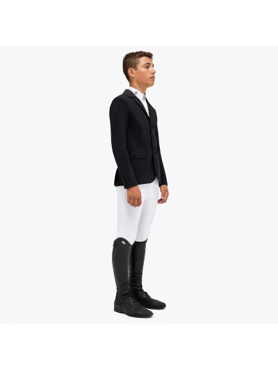 Boys' Black Competition Jacket with Alcantara Collar GP - Cavalleria Toscana - imagen 2