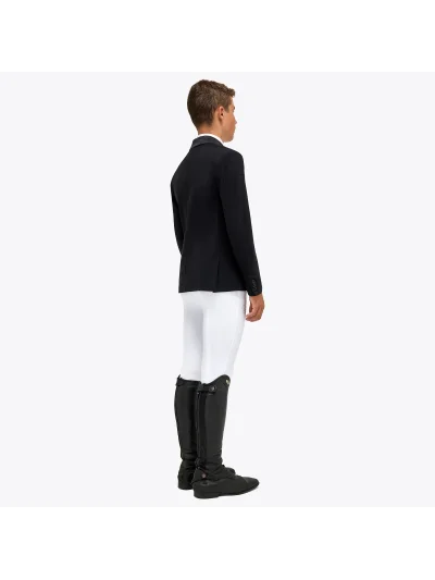 Boys' Black Competition Jacket with Alcantara Collar GP - Cavalleria Toscana - imagen 3