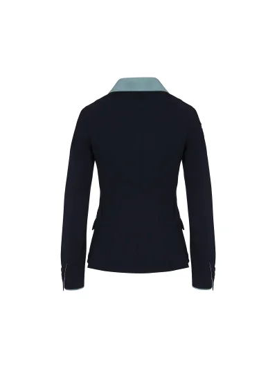 Americana de concurso azul marino con cuello alcántara azul claro para niña GP - Cavalleria Toscana - imagen 2
