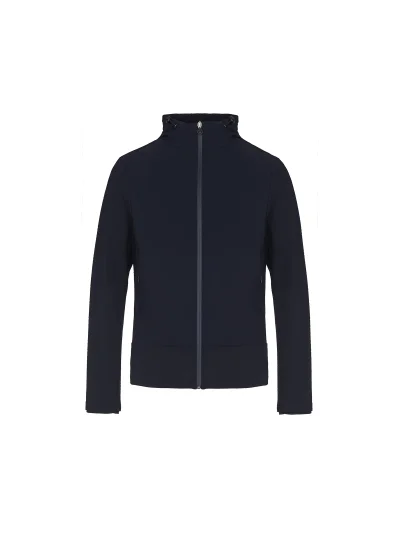 Chaqueta de entrenamiento azul marino con capucha para hombre - Cavalleria Toscana - imagen 2