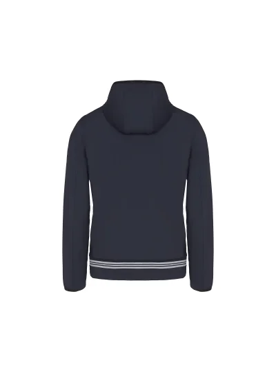 Cortavientos impermeable azul marino con capucha para hombre - Cavalleria Toscana - imagen 3