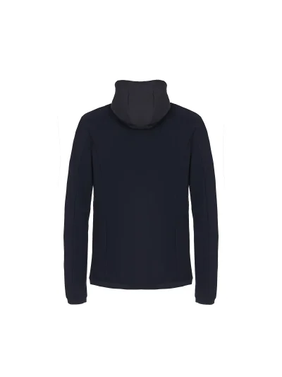 Chaqueta softshell azul marino con capucha para hombre - Cavalleria Toscana - imagen 3