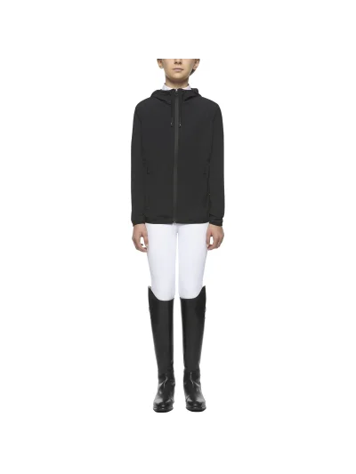 Chaqueta cortavientos impermeable negra junior unisex - Cavalleria Toscana