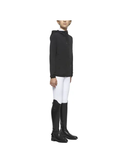 Chaqueta cortavientos impermeable negra junior unisex - Cavalleria Toscana - imagen 2