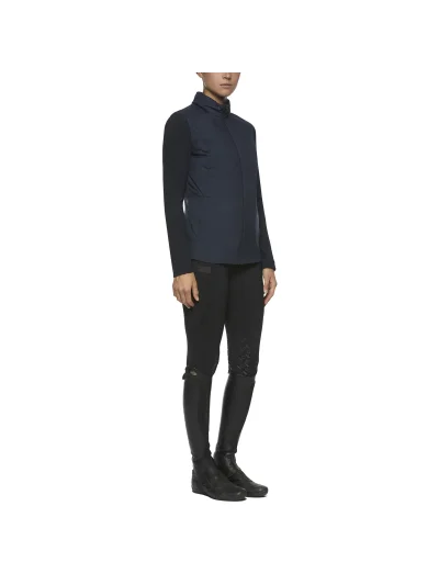 Women's Navy Quilted Windbreaker Jacket with Hood - Cavalleria Toscana - imagen 2
