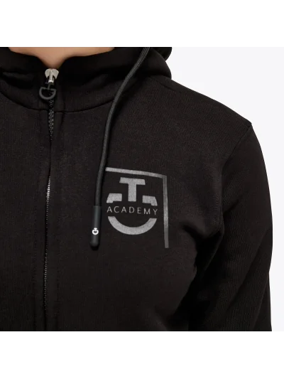 Chaqueta negra básica con capucha y cremallera junior Academy - Cavalleria Toscana - imagen 4