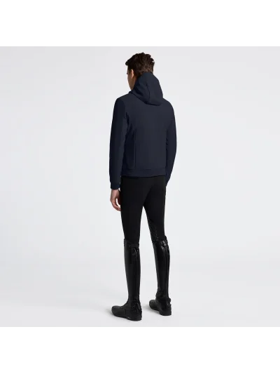 Chaqueta térmica softshell con capucha en azul marino para hombre - Cavalleria Toscana - imagen 3