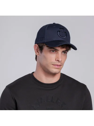 Casquette bleu marine avec logos brodés bleu marine - Cavalleria Toscana