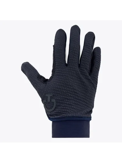 Guantes tecnicos con grip azul marino para montar a caballo - Cavalleria Toscana - imagen 2