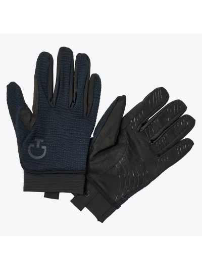Guantes tecnicos con grip color negro para montar a caballo - Cavalleria Toscana