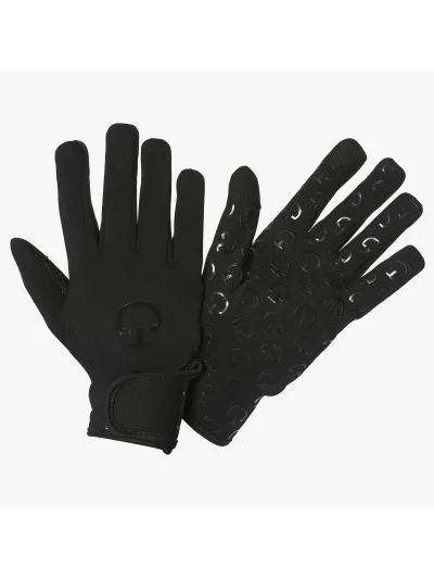 Guantes técnicos con grip negros de invierno para montar a caballo - Cavalleria Toscana