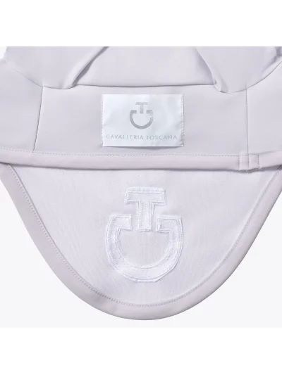 Orejeras gris claro con el logo en blanco con orejas finas elásticas para caballo y pony - Cavalleria Toscana - imagen 2
