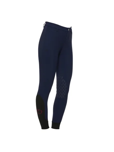 Pantalones de montar a caballo azul oscuro (grip rodilla) junior unisex - Cavalleria Toscana - imagen 2