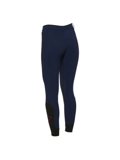 Pantalones de montar a caballo azul oscuro (grip rodilla) junior unisex - Cavalleria Toscana - imagen 3