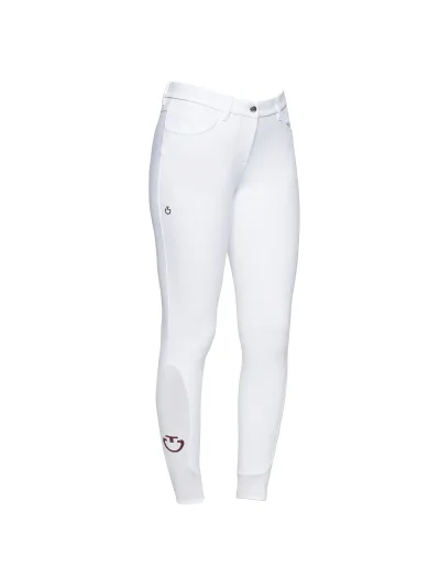 White riding pants with silicone knee grip for women - Cavalleria Toscana