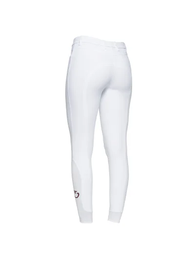 White riding pants with silicone knee grip for women - Cavalleria Toscana - imagen 3