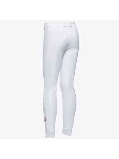 Pantalones blancos sin bolsillos (grip culera) junior unisex - Cavalleria Toscana - imagen 2
