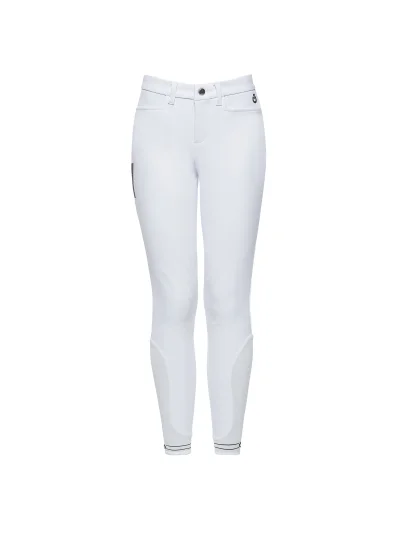 Pantalones de montar a caballo blancos (grip rodilla) junior unisex - Cavalleria Toscana - imagen 2