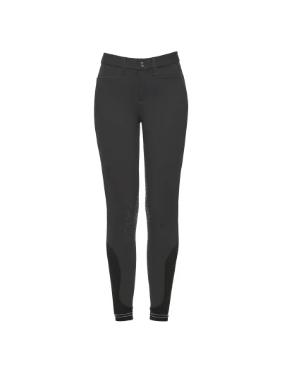 Pantalones de montar a caballo gris oscuro (grip rodilla) junior unisex - Cavalleria Toscana - imagen 2