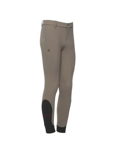 Pantalones de montar a caballo marrón grisáceo (grip rodilla) junior unisex - Cavalleria Toscana - imagen 2