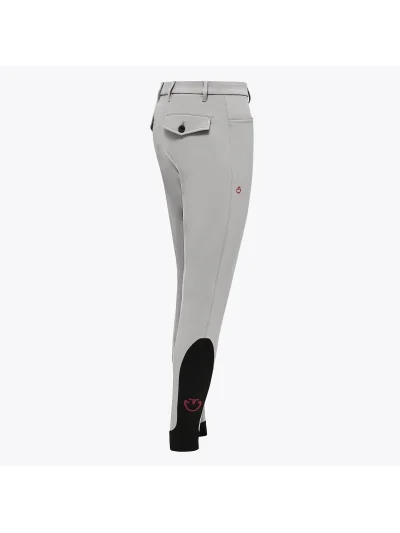 Pantalones de montar a caballo grises (grip rodilla) para hombre - Cavalleria Toscana - imagen 3