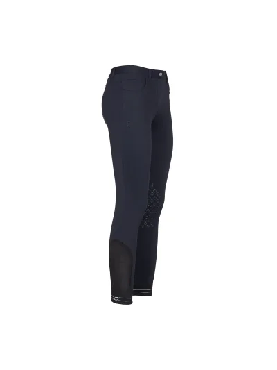 Pantalones de piqué azul marino con bolsillos (grip rodillas) para niña - Cavalleria Toscana - imagen 2