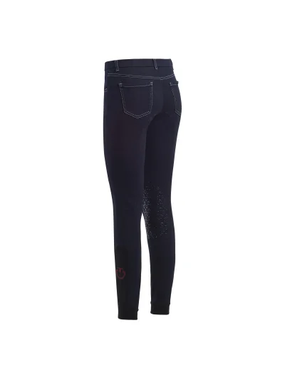 Pantalones vaqueros color oscuro con bolsillos (grip rodilla) junior unisex - Cavalleria Toscana - imagen 2