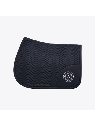 Sudadero de salto azul marino para caballo Double Orbit Wave - Cavalleria Toscana
