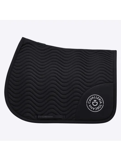 Sudadero de salto negro para caballo y pony Double Orbit Wave - Cavalleria Toscana