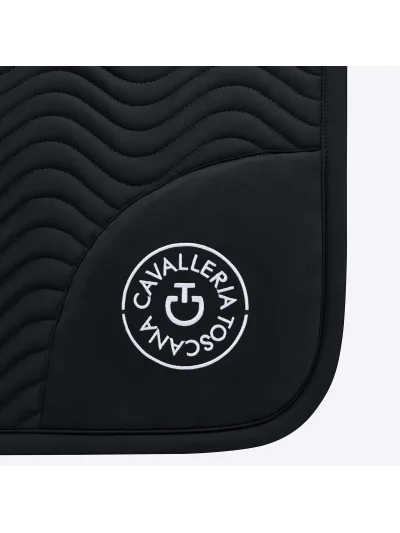Sudadero de salto negro para caballo y pony Double Orbit Wave - Cavalleria Toscana - imagen 3