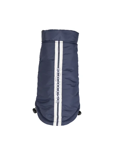Manteau pour chien bleu marine avec una banda beige et blanche au dos Buzz - Equiline - imagen 3