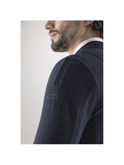Americana de competición de malla azul marino para hombre Crokirk - Equiline - imagen 3
