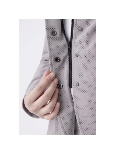 Americana de competición Mujer muy fina Gris/Negro Cozyc - Equiline (compatible con Chaleco Airbag) - imagen 4