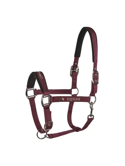 Cabezada de cuadra burdeos para caballo Timmy - Equiline - imagen 2