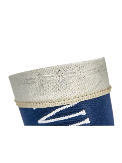 Winter tall socks with grip in navy blue and green – Crime - Equiline - imagen 2