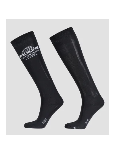 Blue high-top socks with horizontal logo Carleic - Equiline
