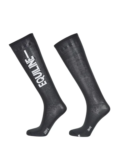 Black high-top socks with white signature Codrec - Equiline