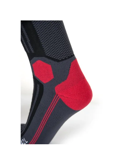 Black, dark grey, and red winter tall socks – Brooke - Equiline - imagen 2