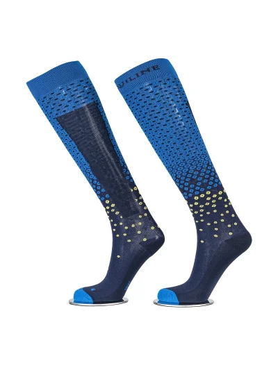 Navy blue socks with yellow and blue detail unisex Cliff - Equiline - imagen 2
