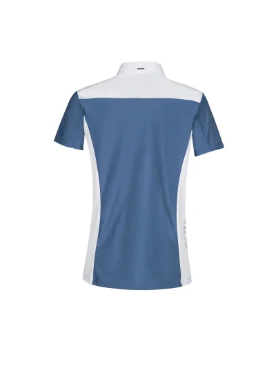 Camisa de competición Color azul con detalle frontal para hombre Stargate - Equiline - imagen 4