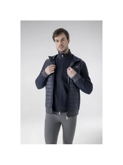 Navy blue padded and technical jacket for men Ever - Equiline - imagen 2
