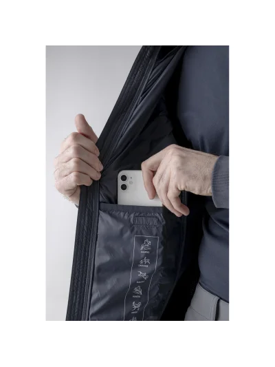 Navy blue padded and technical jacket for men Ever - Equiline - imagen 4