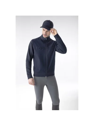 Navy blue jacket without technical hood for men Egar - Equiline