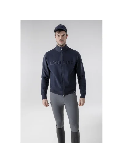 Navy blue jacket without technical hood for men Egar - Equiline - imagen 2
