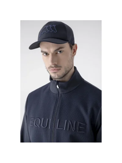 Navy blue jacket without technical hood for men Egar - Equiline - imagen 4