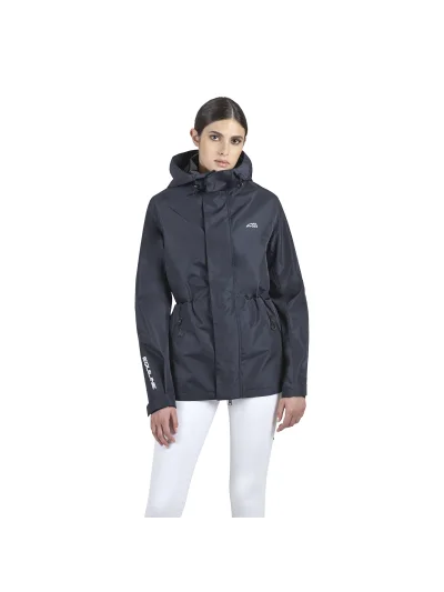 Unisex navy blue waterproof jacket Rawek - Equiline - imagen 2