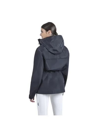 Unisex navy blue waterproof jacket Rawek - Equiline - imagen 4