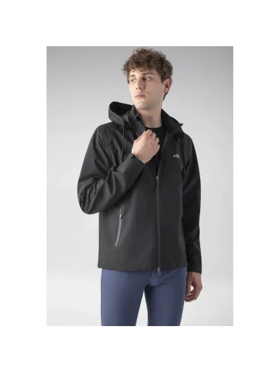 Black waterproof jacket for men Colinec - Equiline - imagen 3
