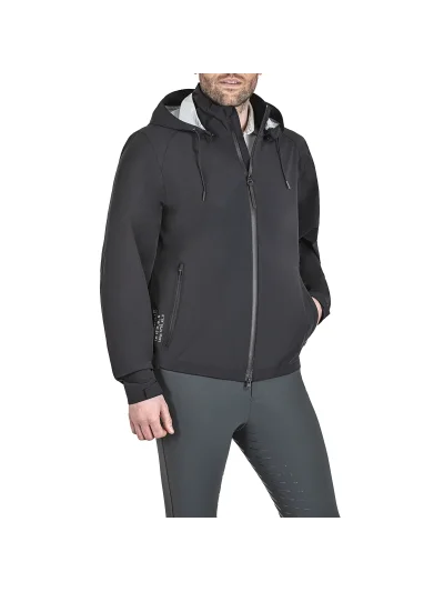 Black waterproof jacket for men Colinec - Equiline - imagen 4